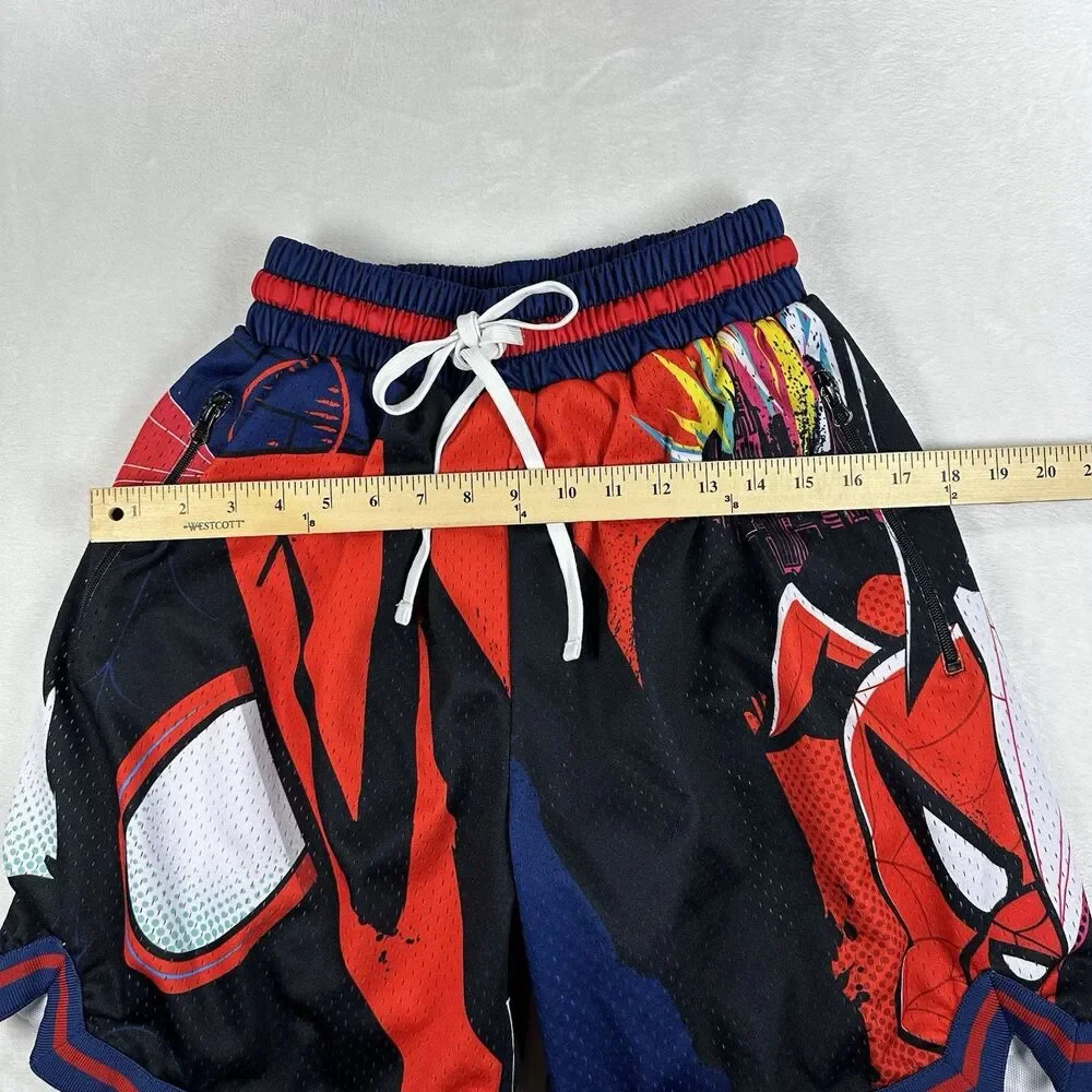 Project X SVNS Spider Man Basketball Shorts Mens Medium Mesh Zip